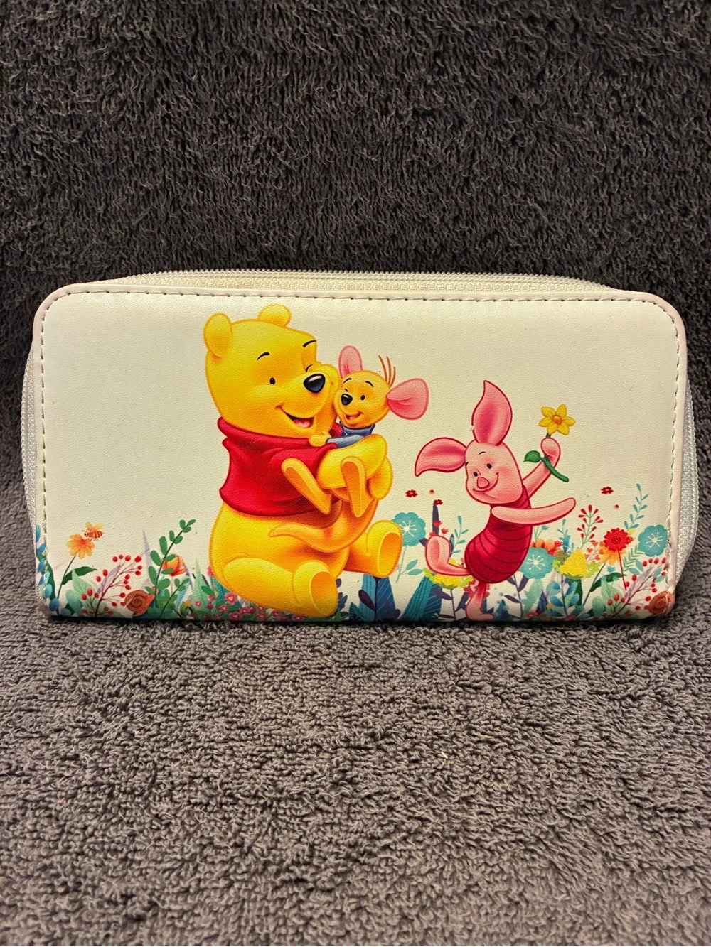 Winnie the Pooh , Roo, and Piglet Wallet with Zipper and Credit Card Slits